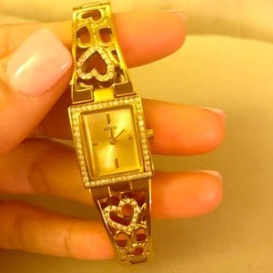 Guess, Gold-Tone, Stainless Steel Lover’s Watch!